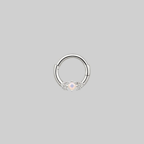 THIEF OF JOY. Opal Gold Clicker Ring - Septum