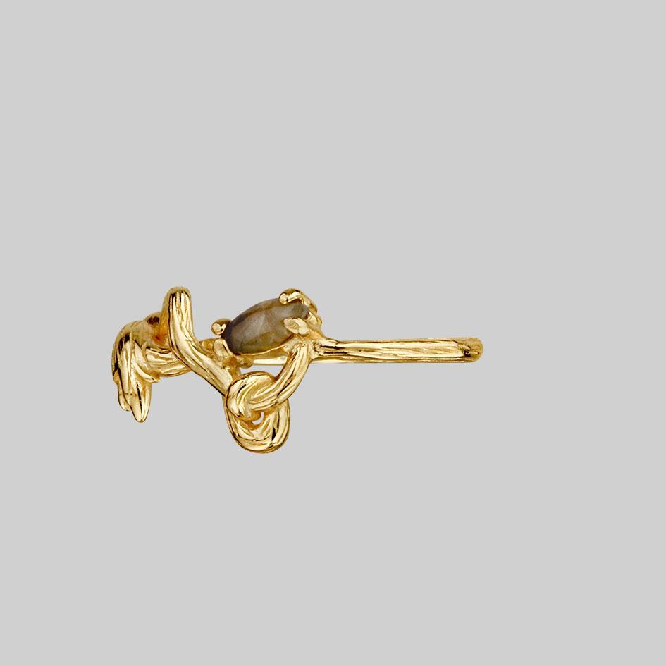 gold twisted branch ring 