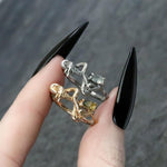 natural gemstone twisted band ring