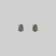 RUNE. Labradorite Slice Silver Earrings