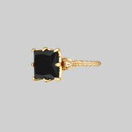 BITTERSWEET. Double Serpent Onyx Ring - Gold