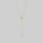 sun and moon lariat necklace