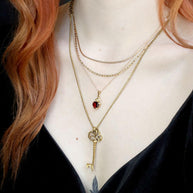 sacred heart gemstone necklace 