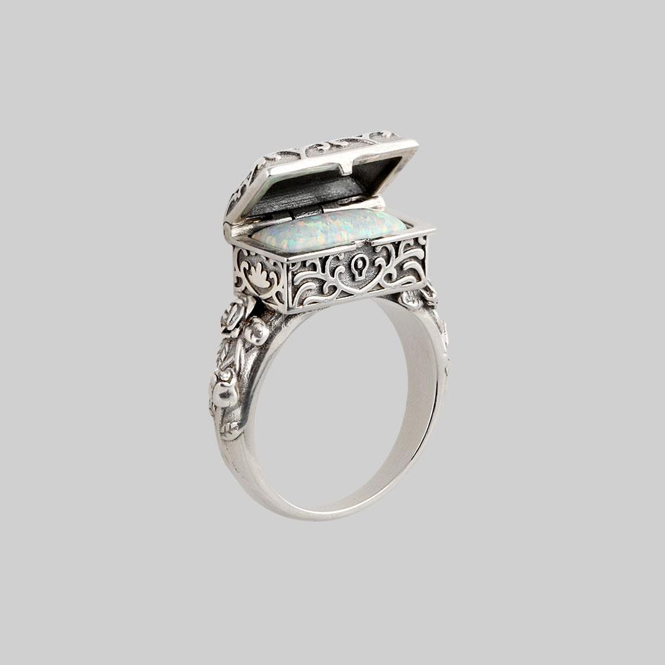 Opal coffin ring hotsell