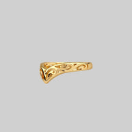 gold midi chevron ring