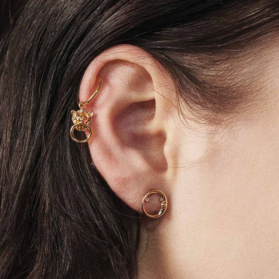 gold charm earrings