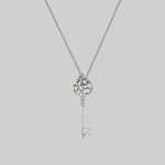 dark detailed key necklace 