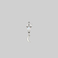 mini moon and star hoop earring