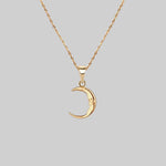 gold moon crescent necklace  