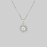 silver sun necklace 
