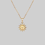 gold sun necklace