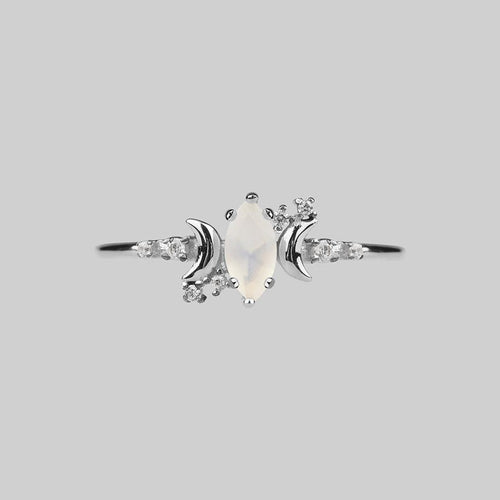 DAWN. Man in the Moon & Star Earrings - Silver