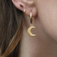 moon charm earrings