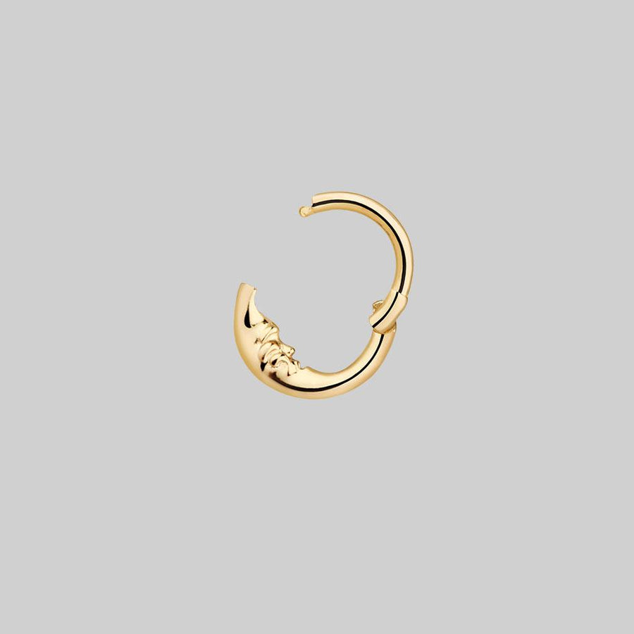 nose ring and daith body jewellery moon face
