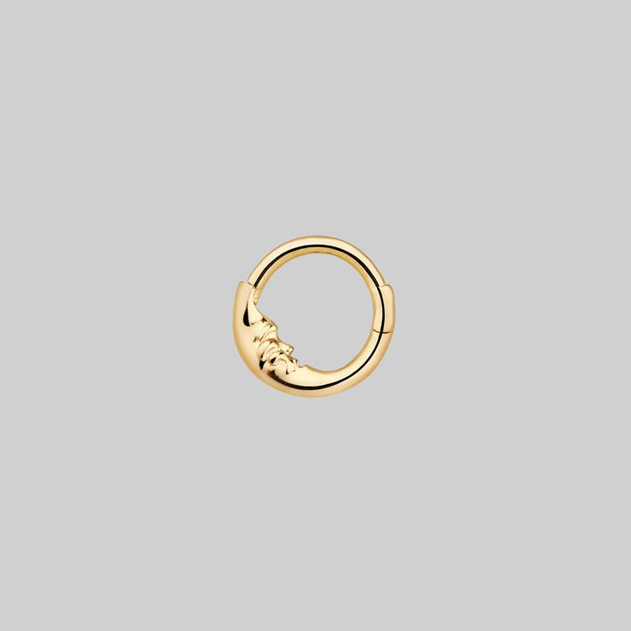 moon septum ring gold 