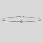 Necklace - EVELYN. Black Mother Of Pearl Silver Choker