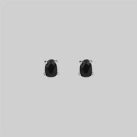 Onyx and silver stud earrings