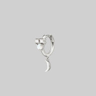 opal moon charm earring