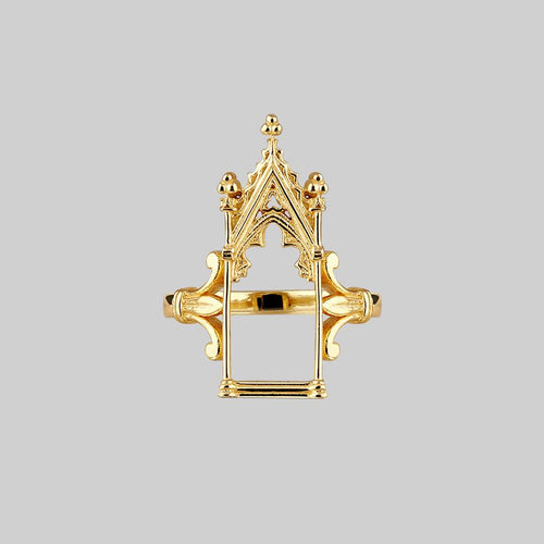 LENORE. Gothic Arch Window Ring - Gold
