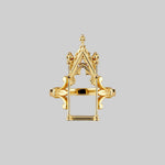 gold gothic arch ring 