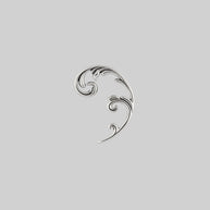 ornate silver cartilage earring 