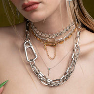 ornate vintage book chain choker