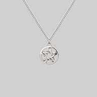pentagram symbol necklace silver  