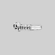 gothic letter queen ring 