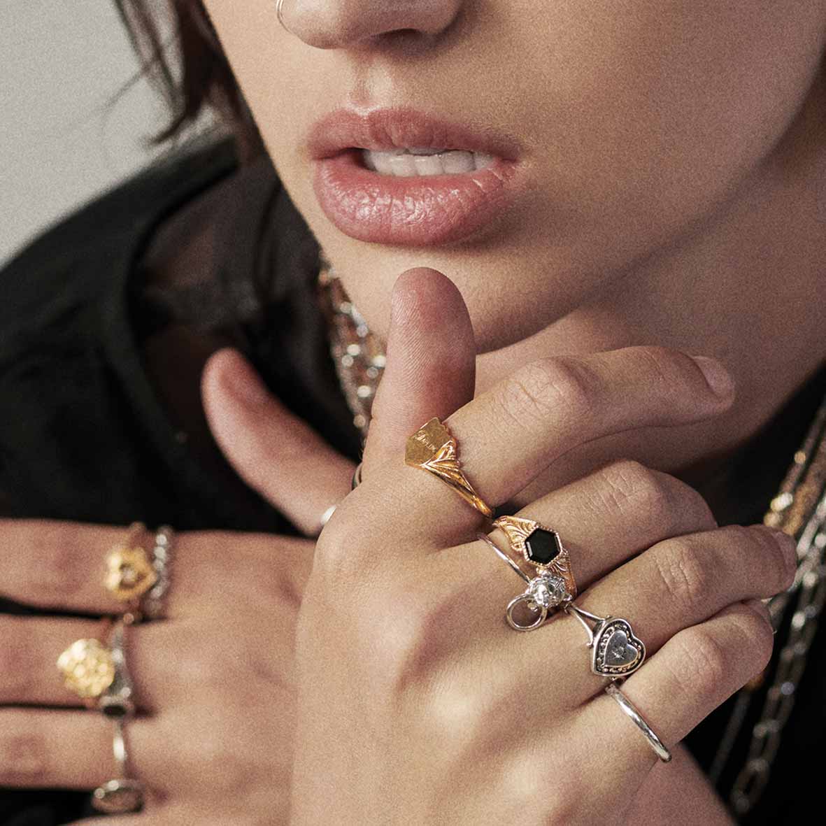 MY DARLING. Heart Cubic Zirconia Ring Gold