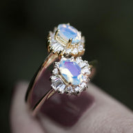 AURELIA. Opal Cluster Silver Ring