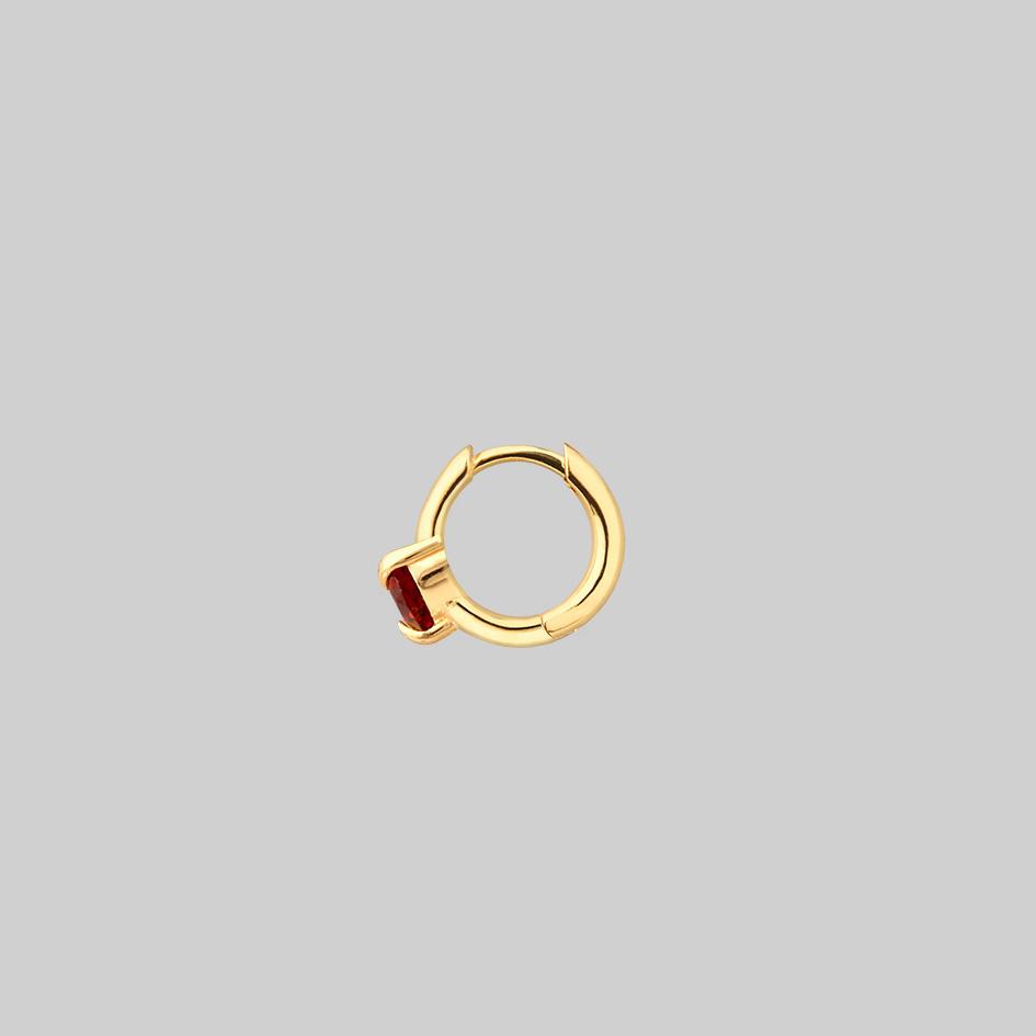love heart hoop earring gold