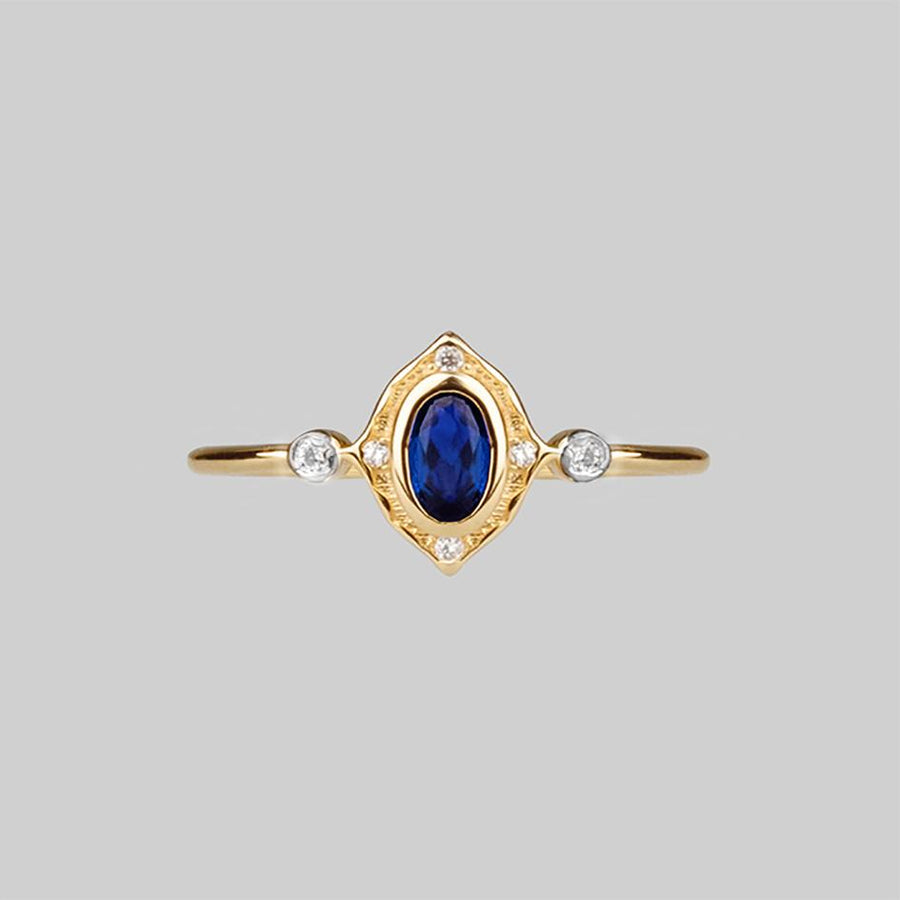 royal blue gemstone ring gold