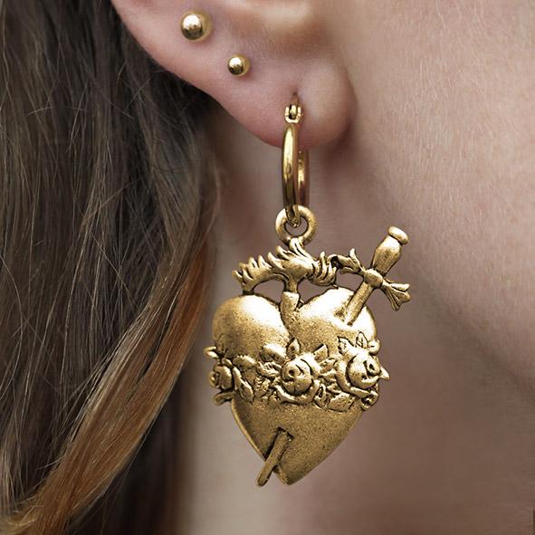 sacred heart statement earring