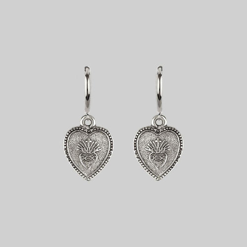 RUNE. Labradorite Slice Silver Earrings