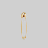 large safety pin earring gold