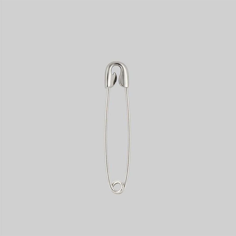 safety pin earring silver 