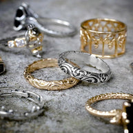 scroll detail band rings 