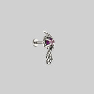 amethyst tragus stud