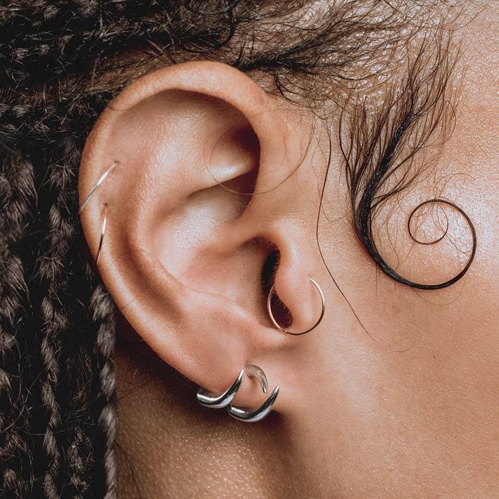 Silver shop talon earrings