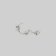 barbed wire clicker hoop earring