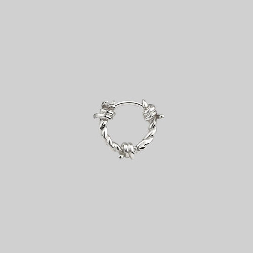 SURVIVAL. Symbolic barbed Wire Stud Earring - Silver