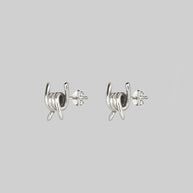 barbed wire knot stud earrings