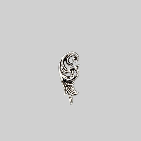 IMPERIAL. Ornate Flourish Stud Earring - Silver