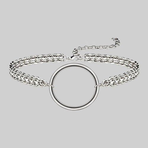 HARMONY. Double Wrap T-Bar Chain - Silver