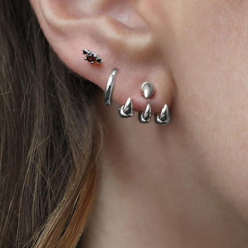 SLAY. Black Spinel Gold Dagger Single Earring