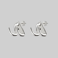 silver spike stud earrings 