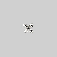silver clematis flower tragus stud earring