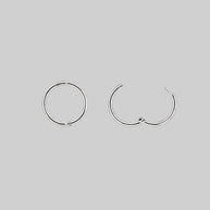 MABEL. Teddy Bear Engraved Glass Heart Earrings - Silver