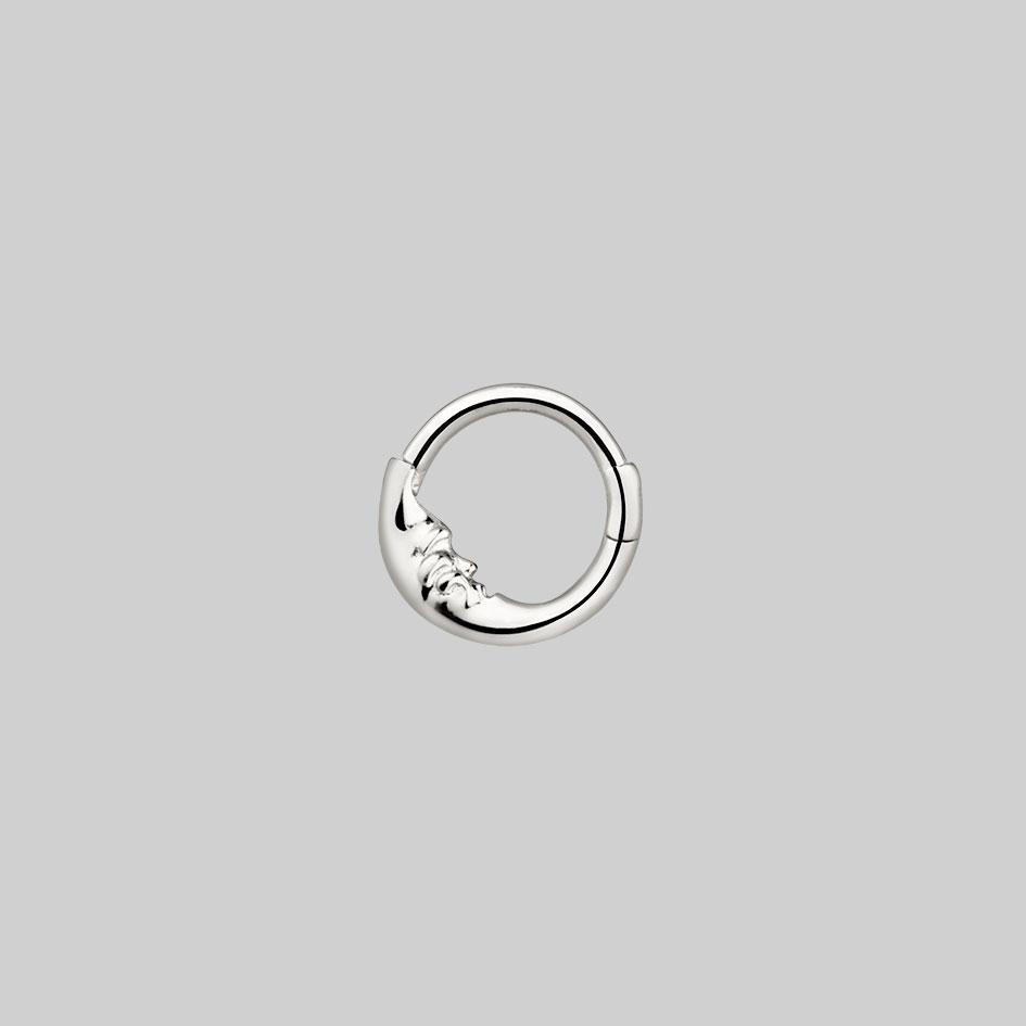 diamond septum ring silver 