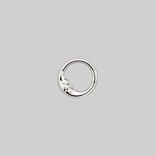 THIEF OF JOY. Opal Silver Clicker Ring - Septum